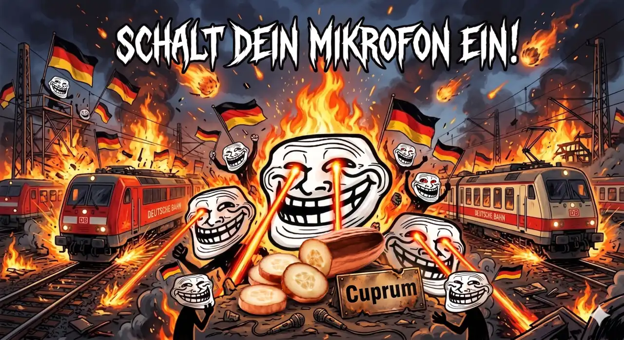 Trollface Deutsche Bahn Fire